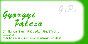 gyorgyi palcso business card